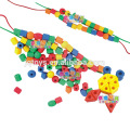 Hotsale Kinder Kunststoff Threading Baustein Material Spielzeug